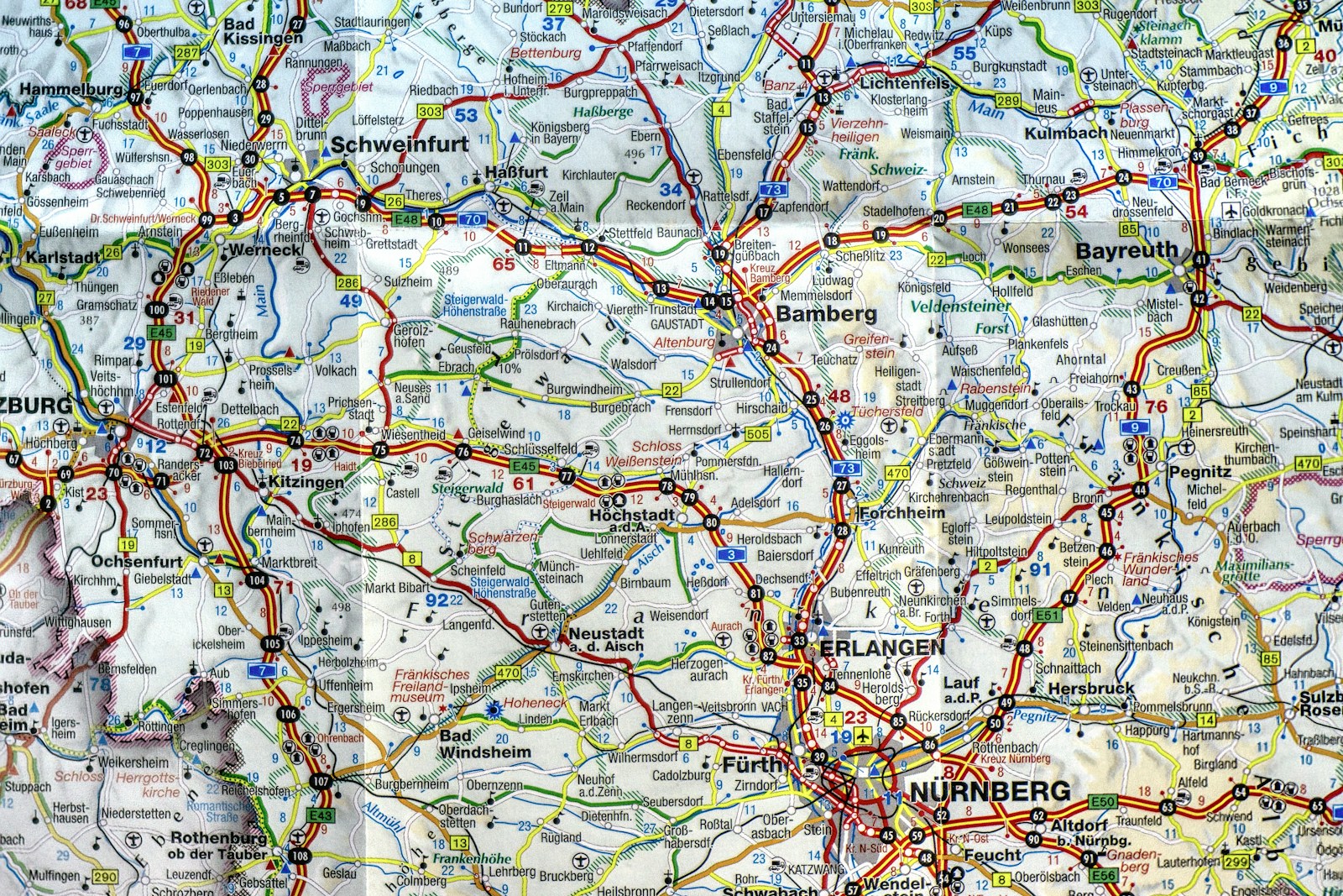A large map of a city with roads